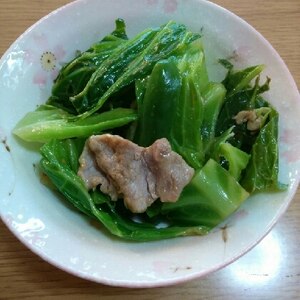 キャベツとバラ肉の中華炒め